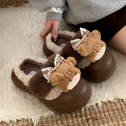 mikko联名亲子棉拖鞋女冬甜美