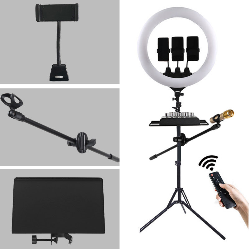 LED Annulus selfie fill-in light platform Mobile support Photography Light parts Microphone clip Sound Card Trayin the 3C Digital Accessories, Cell Phone Accessories , Phone holder/Mobile phone holder  category - from Buy2taobao.com to provide professional Taobao agent buy service