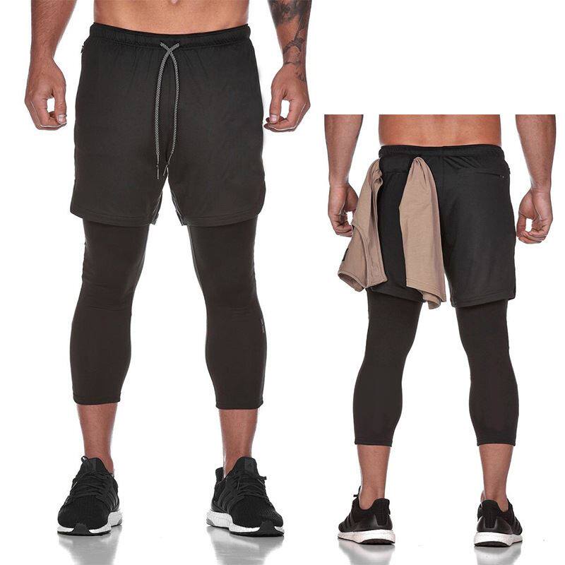 Fitness running sports fake two shorts men假两件运动短裤|msdalam kategori Pakaian Lelaki, seluar santai - dari Buy2taobao.com untuk memberikan perkhidmatan ejen Taobao profesional membeli