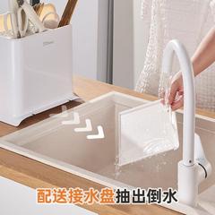 厨房刀架置物架菜刀架子放砧板锅盖菜板筷子笼刀具塑料收纳架一体