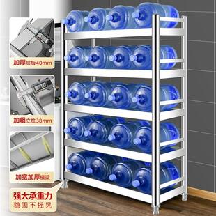 不锈钢厨房置物架落地多层多功能家用货架收纳架储物架微波炉架子