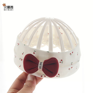 婴儿帽子夏季薄款宝宝女护囟门空顶帽婴幼儿囟门帽发带新生儿胎帽