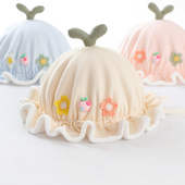 宝宝秋冬帽子渔夫帽婴幼儿胎帽保暖防风女宝宝冬帽新生婴儿帽可爱