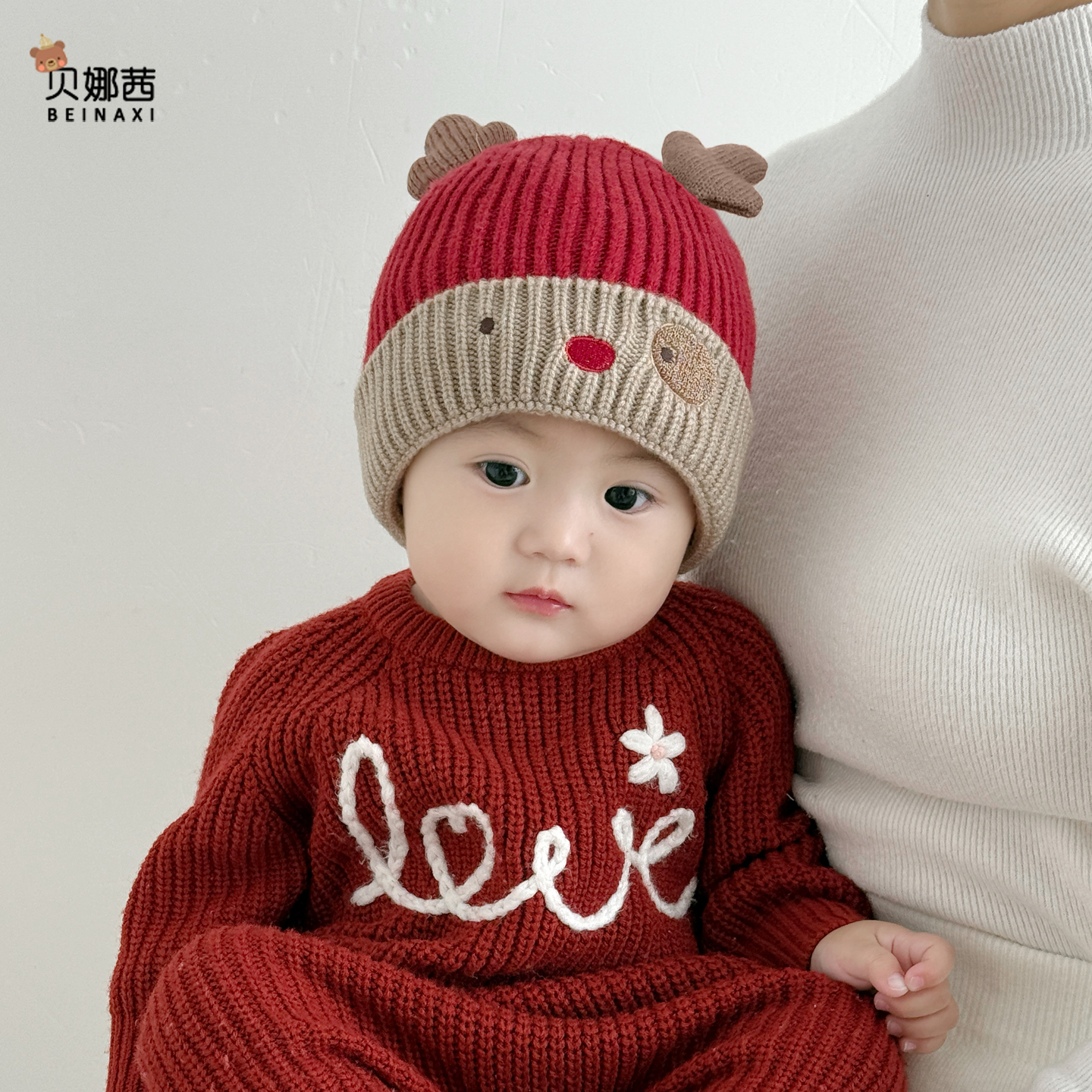 贝娜茜婴儿帽子毛线帽保暖防风冬