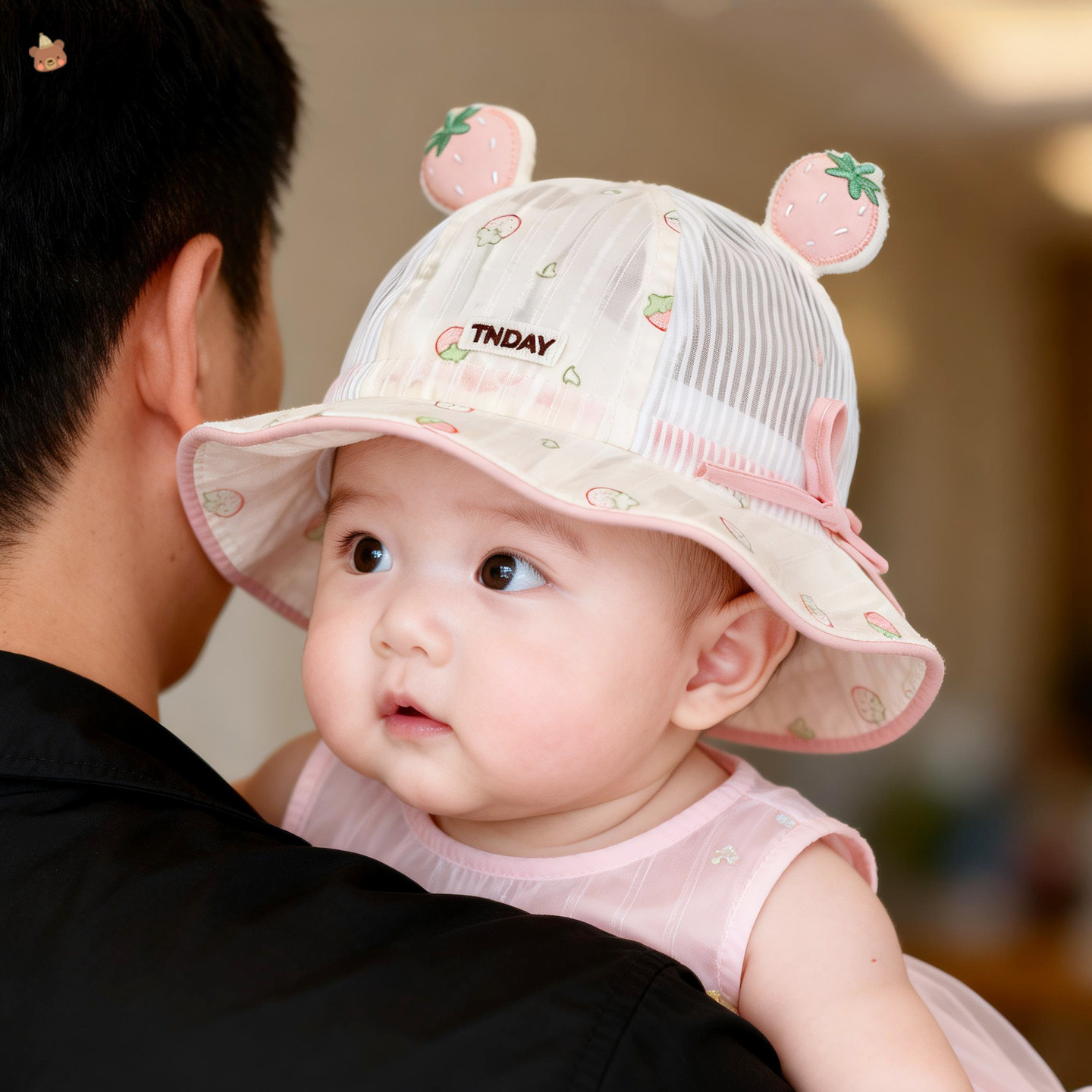 婴儿帽子夏季薄款宝宝女洋气防晒帽遮阳帽婴幼儿太阳帽渔夫帽新款