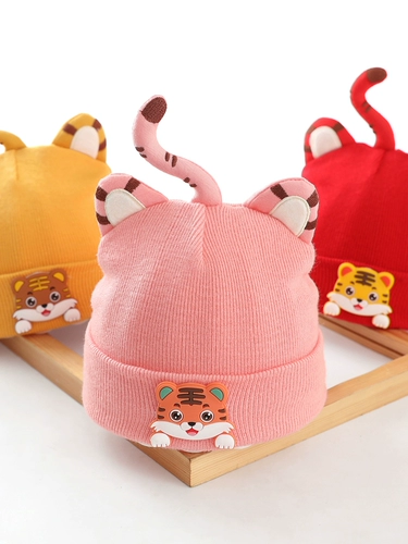 Детская удерживающая тепло шерстяная демисезонная вязаная шапка для раннего возраста для новорожденных для девочек