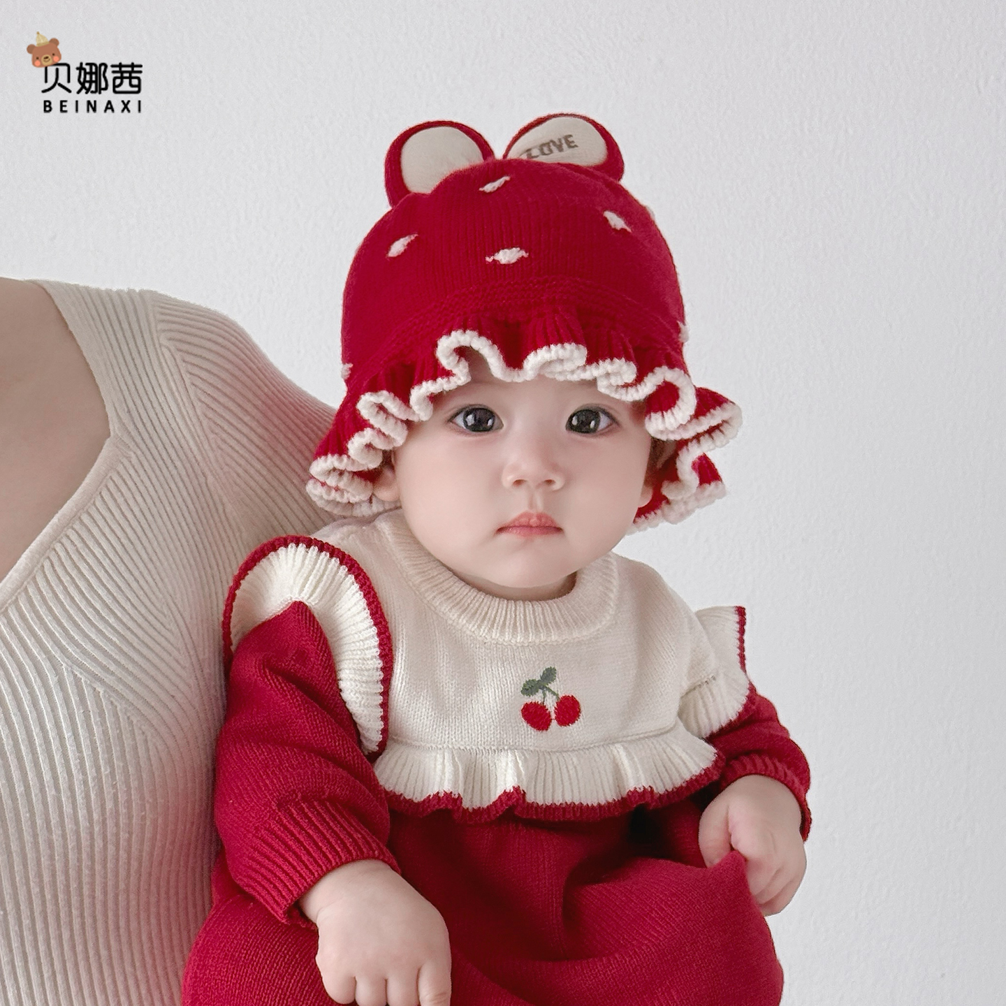 贝娜茜婴儿帽子毛线帽百搭保暖冬