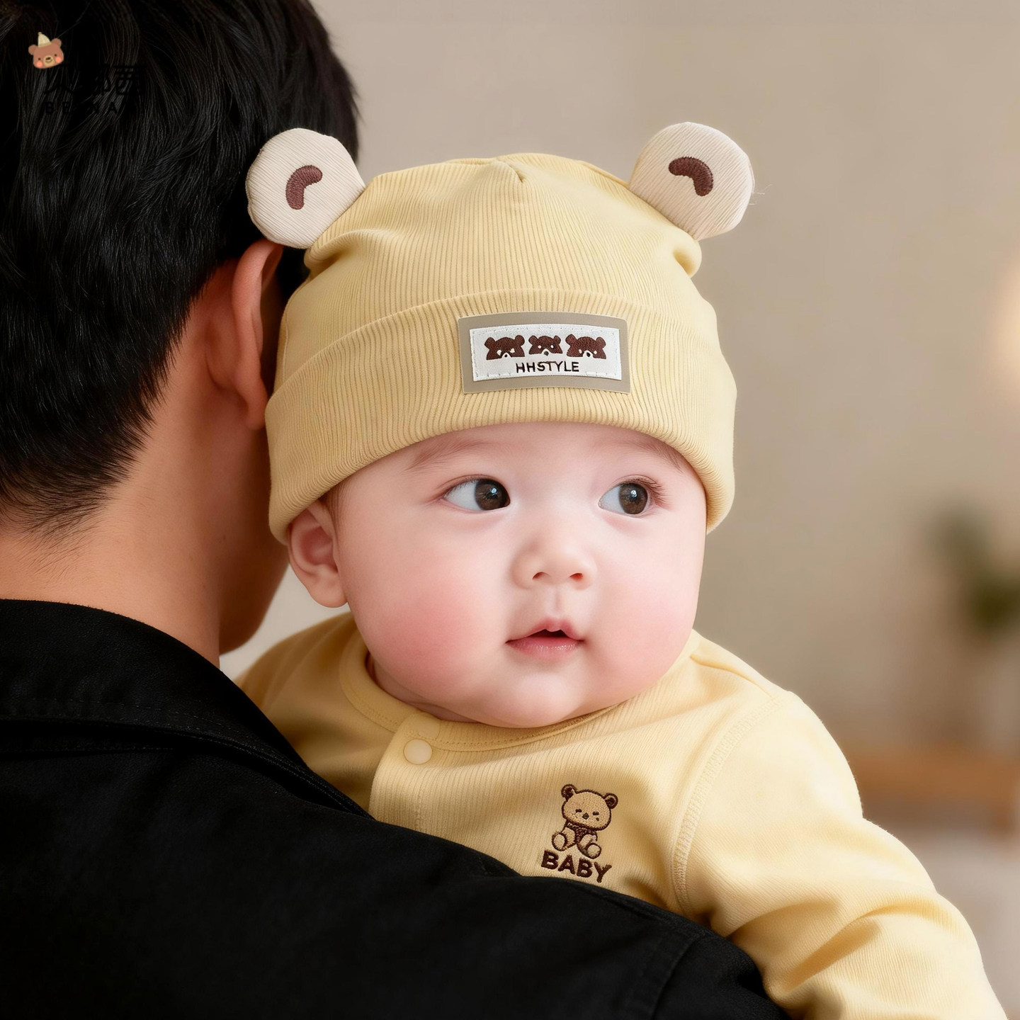婴儿帽子春秋季薄款男宝宝冬季外出胎帽婴幼儿小月龄护囟门帽新款