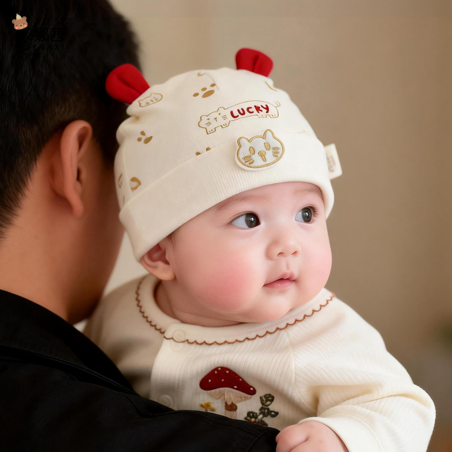 婴儿帽子春秋季薄款初生新生宝宝囟门帽婴幼儿小月龄外出胎帽冬季