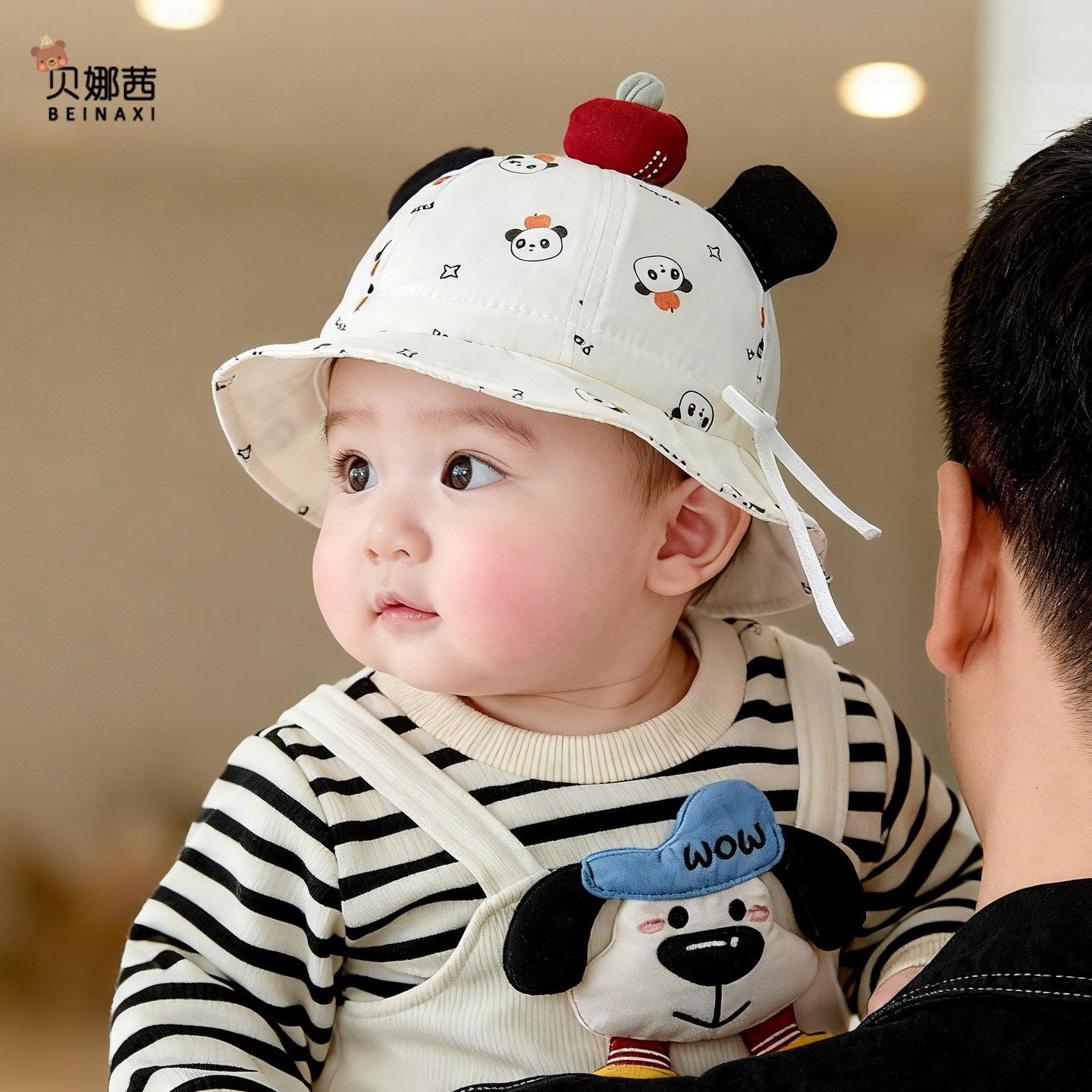 婴儿帽子春秋季卡通女外出渔夫帽婴幼儿巨好看的宝宝帽子遮阳帽男