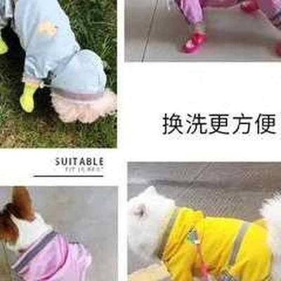 防水服耐用小鹿犬宠物雨衣中型莎摩耶宠物潮雨天雨具服饰衣服小