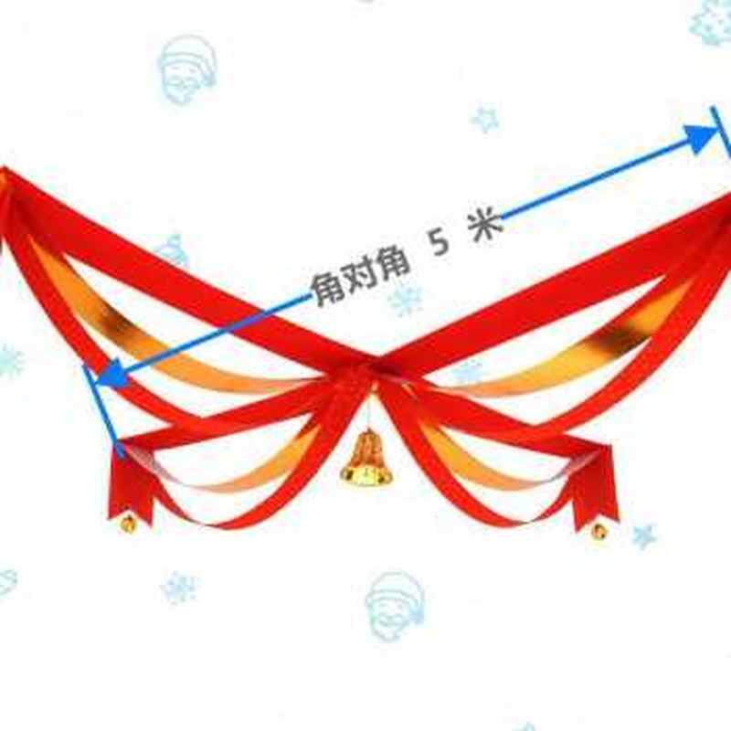 节庆装饰十字波浪旗 大厅装饰品 圣诞节场景布置大堂屋顶彩带彩旗
