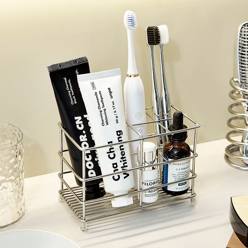 不锈钢牙刷架牙膏置物架