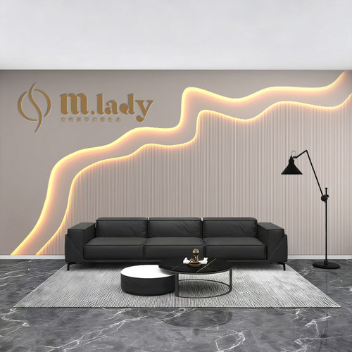 新款网红墙布直播间服装店壁纸