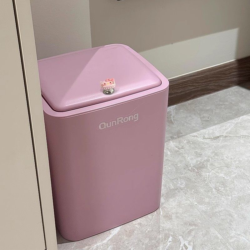 哈喽KT垃圾桶家用2025新款大容量按压弹盖厨房卫生间厕所纸篓带盖