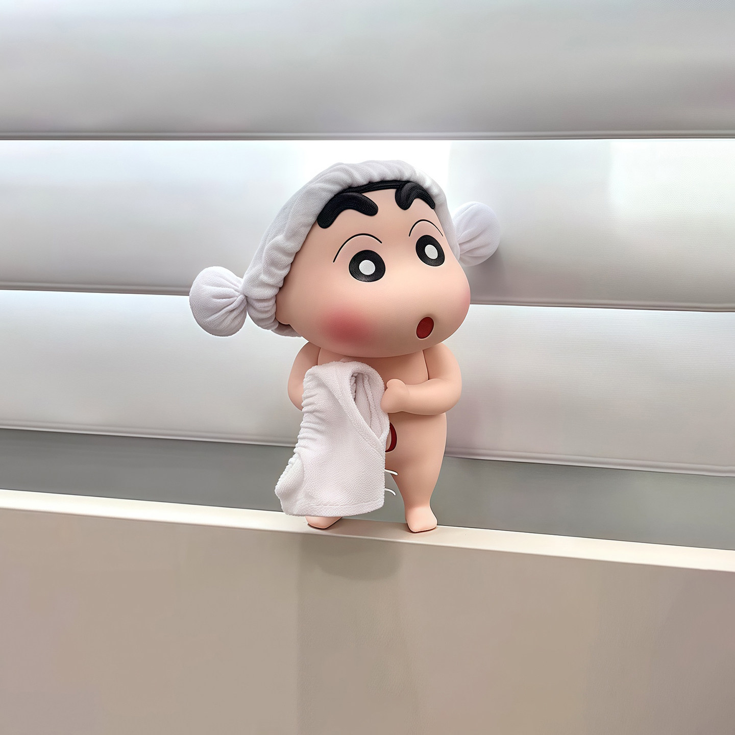 【洗澡搭子】蜡笔小新浴室摆件浴室创意摆件卫生间家用装饰新款