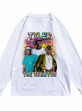 说唱歌手Tyler The Creator嘻哈大团OFWGKTA饶舌街头T恤长袖男女