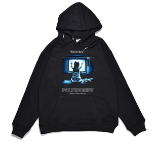 欧美经典怀旧老电影鬼驱人吵闹鬼个性设计海报印花卫衣宽松外套