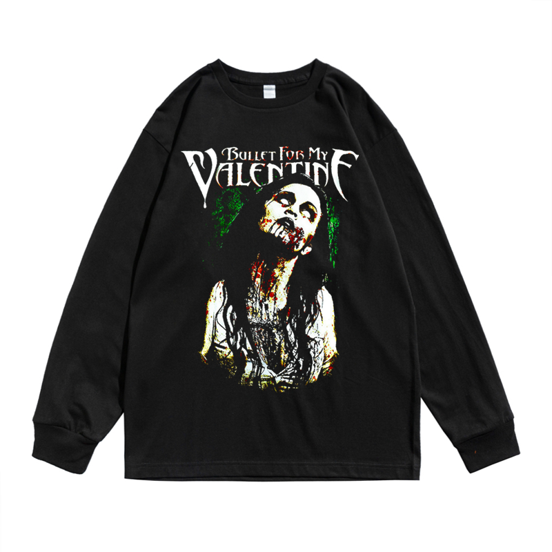 致命情人金属核乐队Bullet for my Valentine摇滚长袖T恤宽松男女