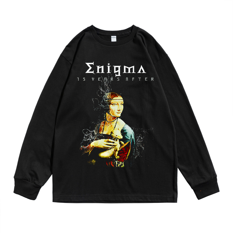 德国摇滚Enigma英格玛乐队金属专辑印花设计T恤长袖宽松男女同款