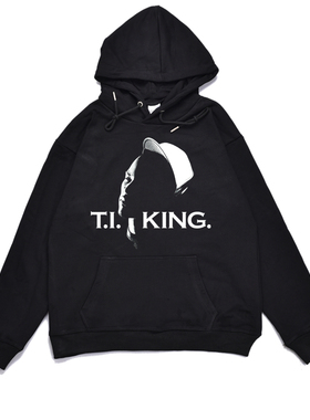 美国嘻哈歌手T.I说唱King Of The South专辑人物印花卫衣宽松外套