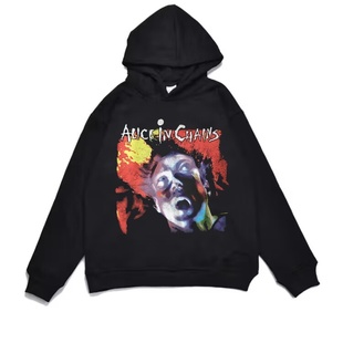 数目字hip爱丽丝囚徒Alice In Chains金属摇滚乐队连帽宽松卫衣