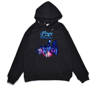 爱尔兰摇滚The Script手创手稿乐队专辑印花加厚卫衣宽松男女外套