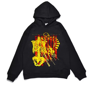 数码直喷摇滚Animals As Leaders乐队印花加厚连帽宽松卫衣外套