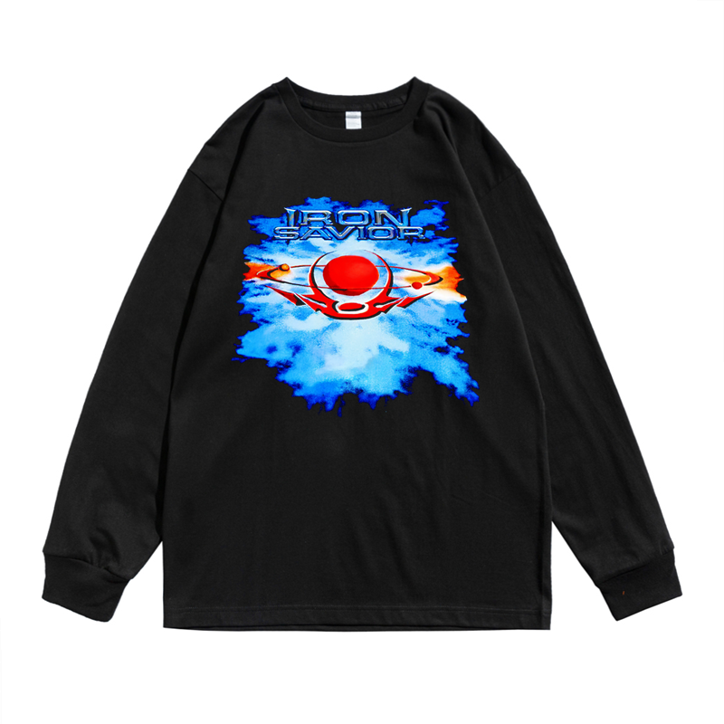 德国速度力量金属摇滚Iron Savior钢铁救世主乐队印花长袖T恤男女