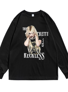 The Pretty Reckless泰勒·摩森Taylor Momsen印花长袖T恤男女