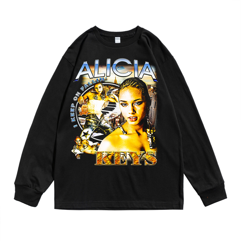 长袖欧美厚实宽松纯棉女