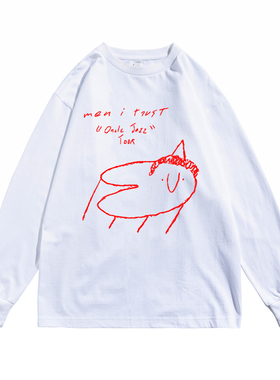 欧美街头Men I Trust摇滚独立电子流行乐队印花长袖T恤男女同款