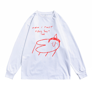 欧美街头Men I Trust摇滚独立电子流行乐队印花长袖T恤男女同款