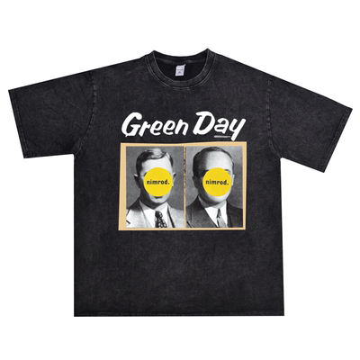 绿日纯棉印花短袖T恤宽松