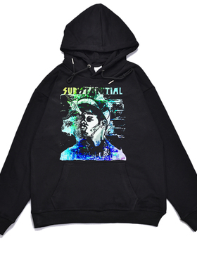 美国嘻哈说唱摇滚歌手Substantial个性印花卫衣宽松连帽外套街头