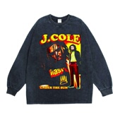 街头T恤男女同款 Cole杰梅因·拉马尔·科尔嘻哈说唱印花长袖