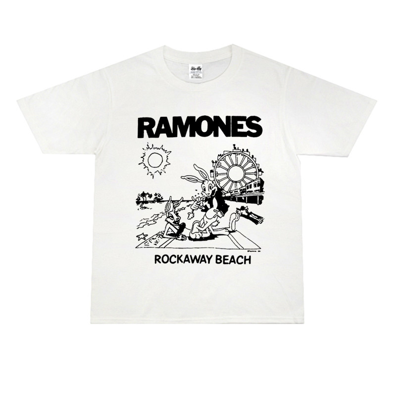 数码直喷摇滚雷蒙斯The Ramones乐队PUNK-ROCK纯棉T恤短袖宽松潮