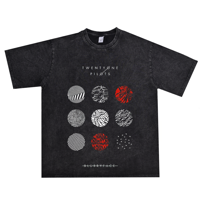 二十一飞行员乐队宽松版印花t恤