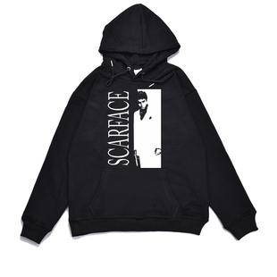 欧美黑帮经典电影Scarface疤面煞星个性印花卫衣宽松男女秋冬外套