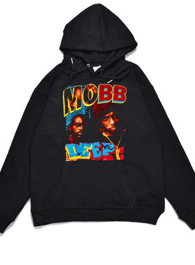 MobbDeep嘻哈印花卫衣宽松