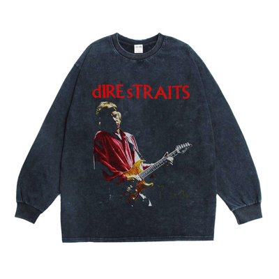 恐怖海峡乐队印花长袖t恤