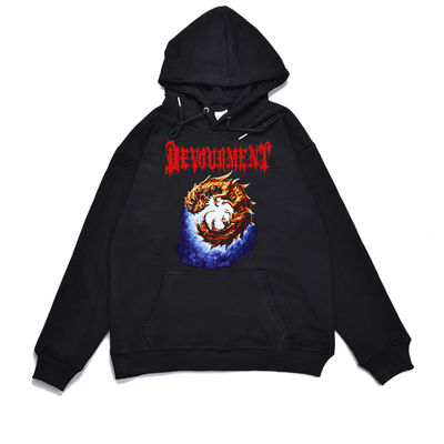 欧美摇滚死亡金属乐队印花卫衣