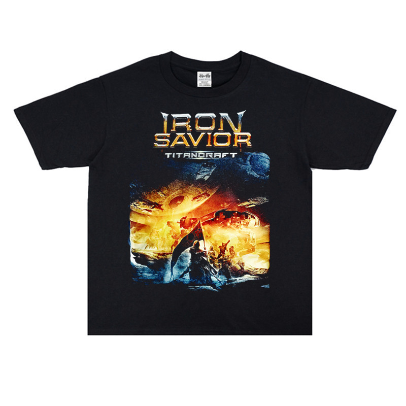 德国速度力量金属摇滚Iron Savior钢铁救世主乐队印花T恤短袖男女