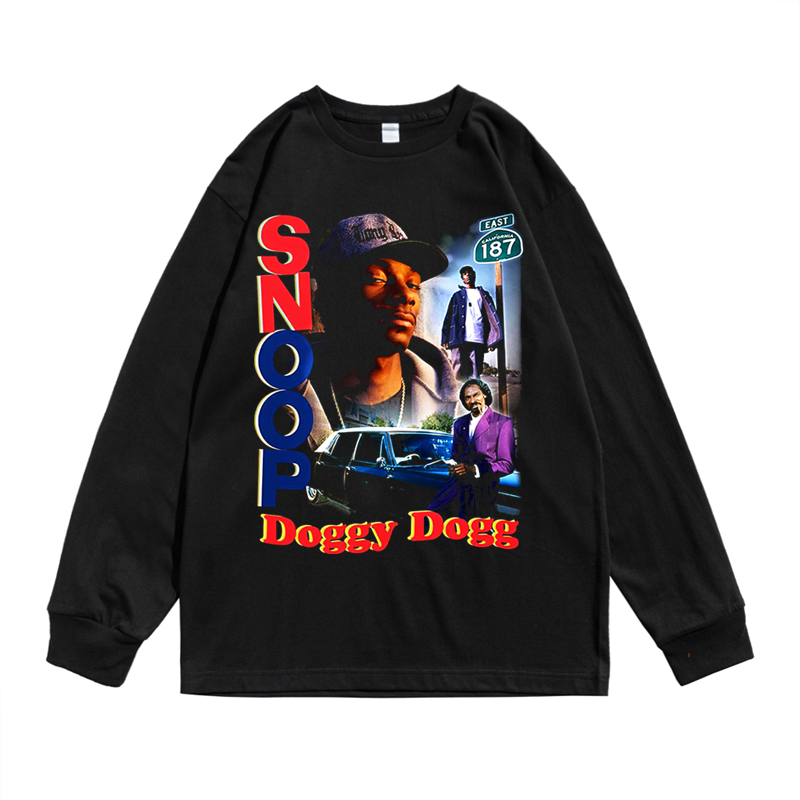 狗爷说唱歌手snoop dogg西海岸饶舌calvin broadus嘻哈长袖t恤