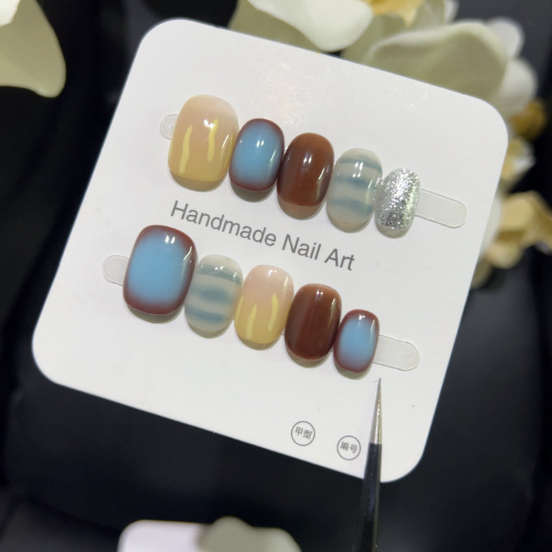 奶棕冰蓝天雾霾复古布意风撞色温