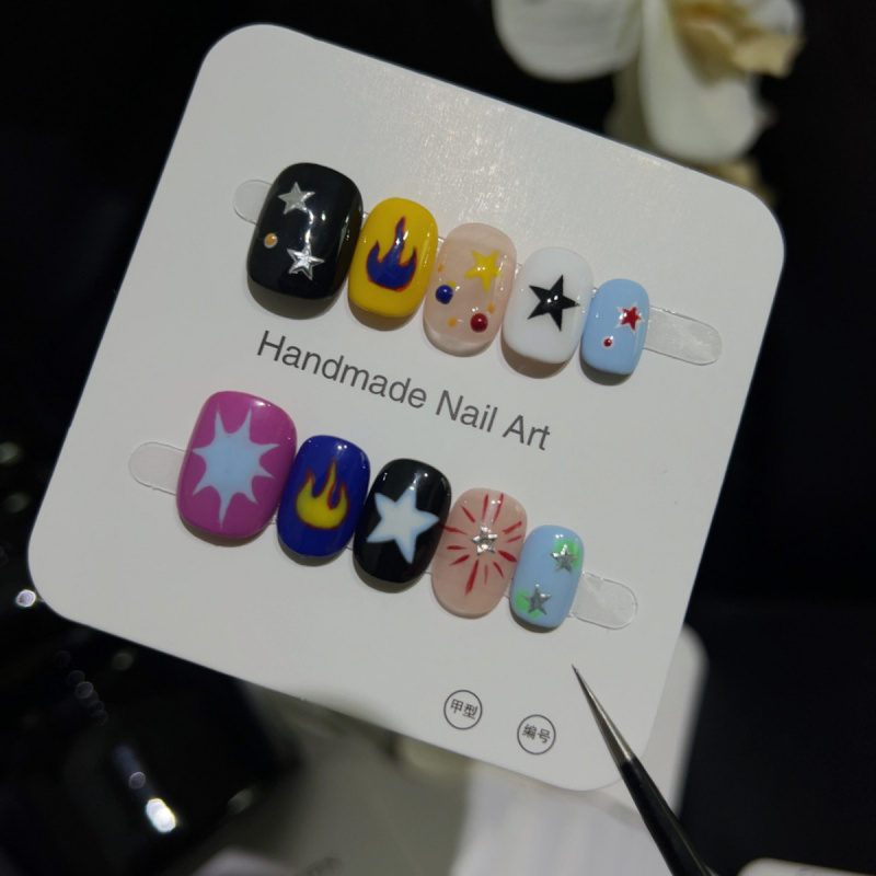 夏季多巴胺彩色涂鸦款可爱豆豆美