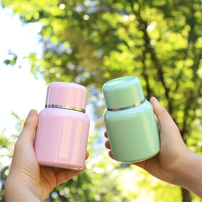儿童保温杯小容量迷你女高颜值不锈钢小巧便携口袋杯大肚水杯纯色