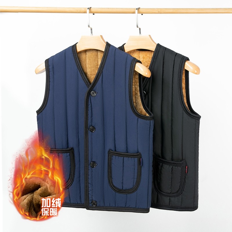 男士保暖神器爸爸秋冬装背心加绒加厚保暖棉马夹中老年人爷爷坎肩,男装,常规马甲,淘宝优惠券,粉丝福利购,淘宝优惠卷