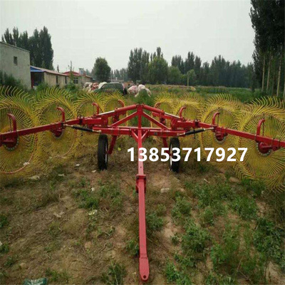 新款圆盘搂草机弯管加重加强型牧草秸秆粉碎收割机翻草耙子牵引式