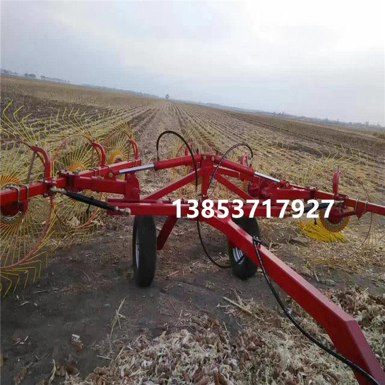 新款悬挂液压式搂草机拖拉机带圆盘扒草机草场牧场回收打捆收集机